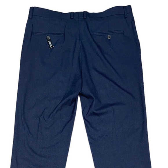 34/30 Haggar Dark Navy Blue Dress Pants Slacks - Picture 2 of 6